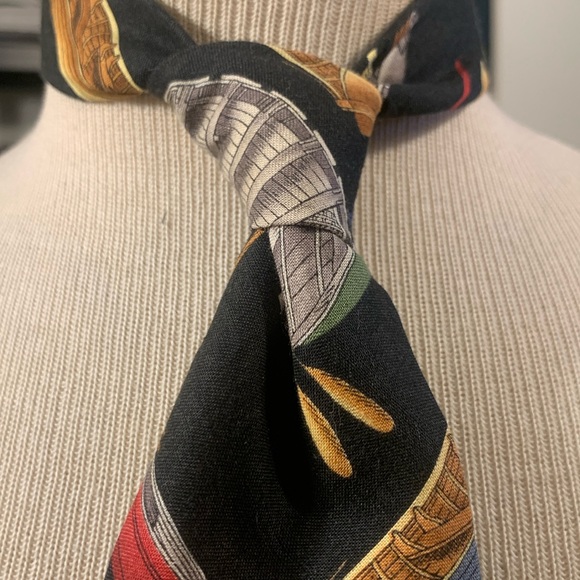 CANOES ROWBOATS OARS PRINT NECKTIE BOATING OUTFITTERS OUTDOORS CAMPING - Picture 2 of 13